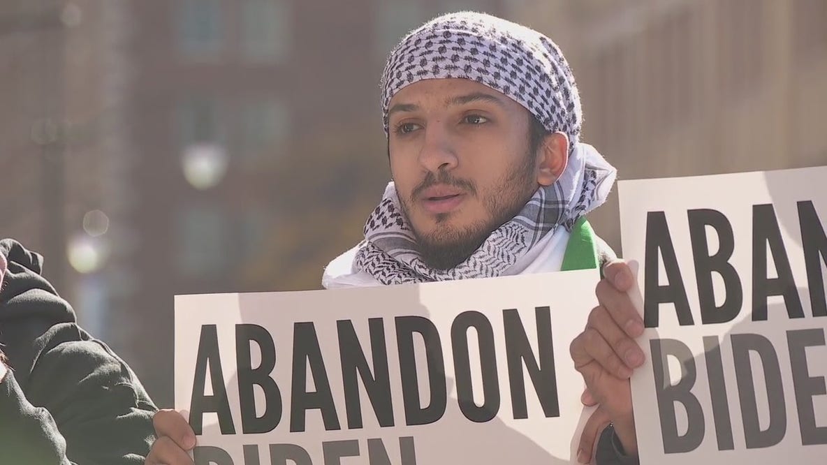 Muslim's rally against Biden in Detroit
